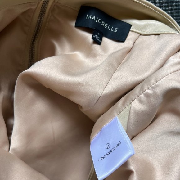 MAJORELLE Poseidon Leather Mini Skirt, bone white, size XS - Picture 8 of 9